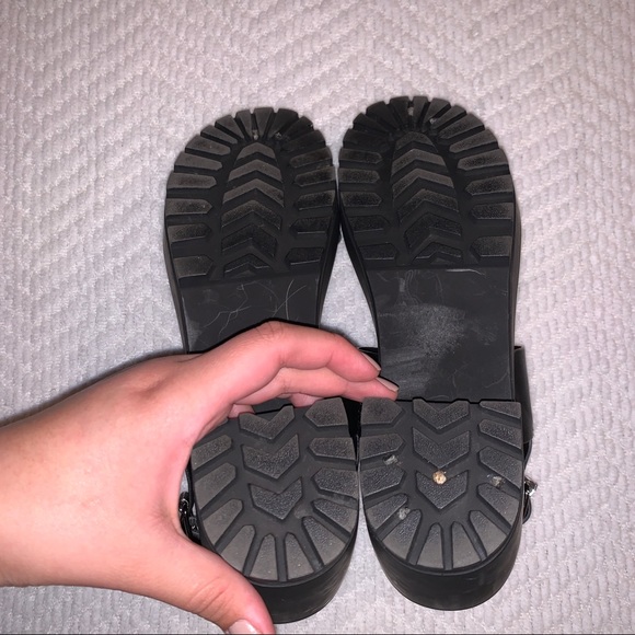 Steve Madden Black Block Strappy Heels - Picture 3 of 5